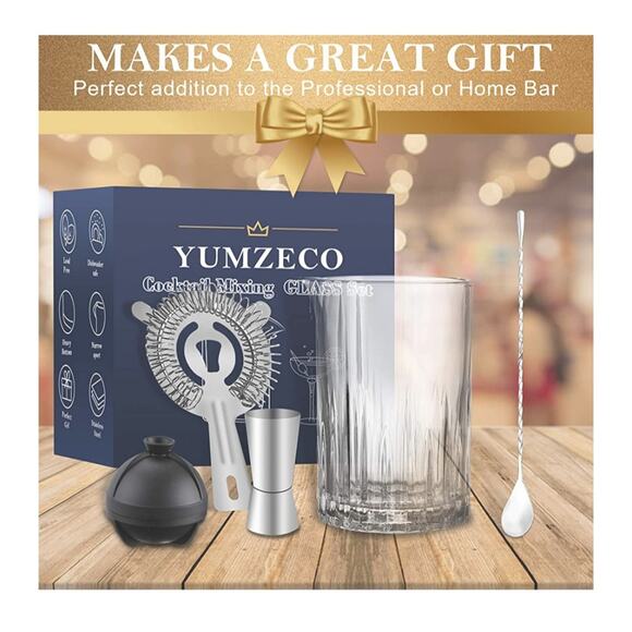 Yumzeco Cocktail Mixing Glass 5 Piece Set New - Picture 2 of 12